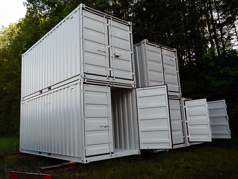 Flexible Büros und Container